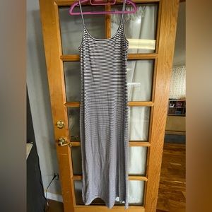 Black and white striped maxi dress camisole